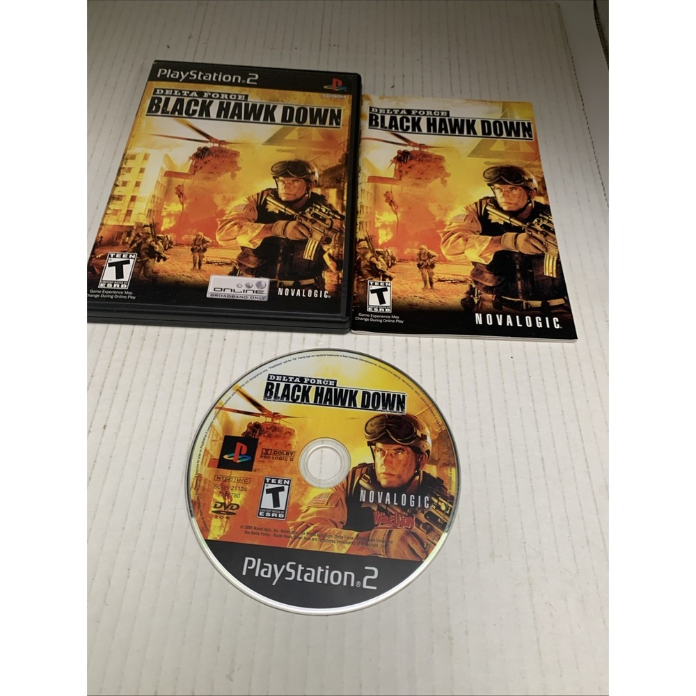 Delta Force Black Hawk Down Sony PlayStation 2 PS2 2005 Shooter Complete CIB